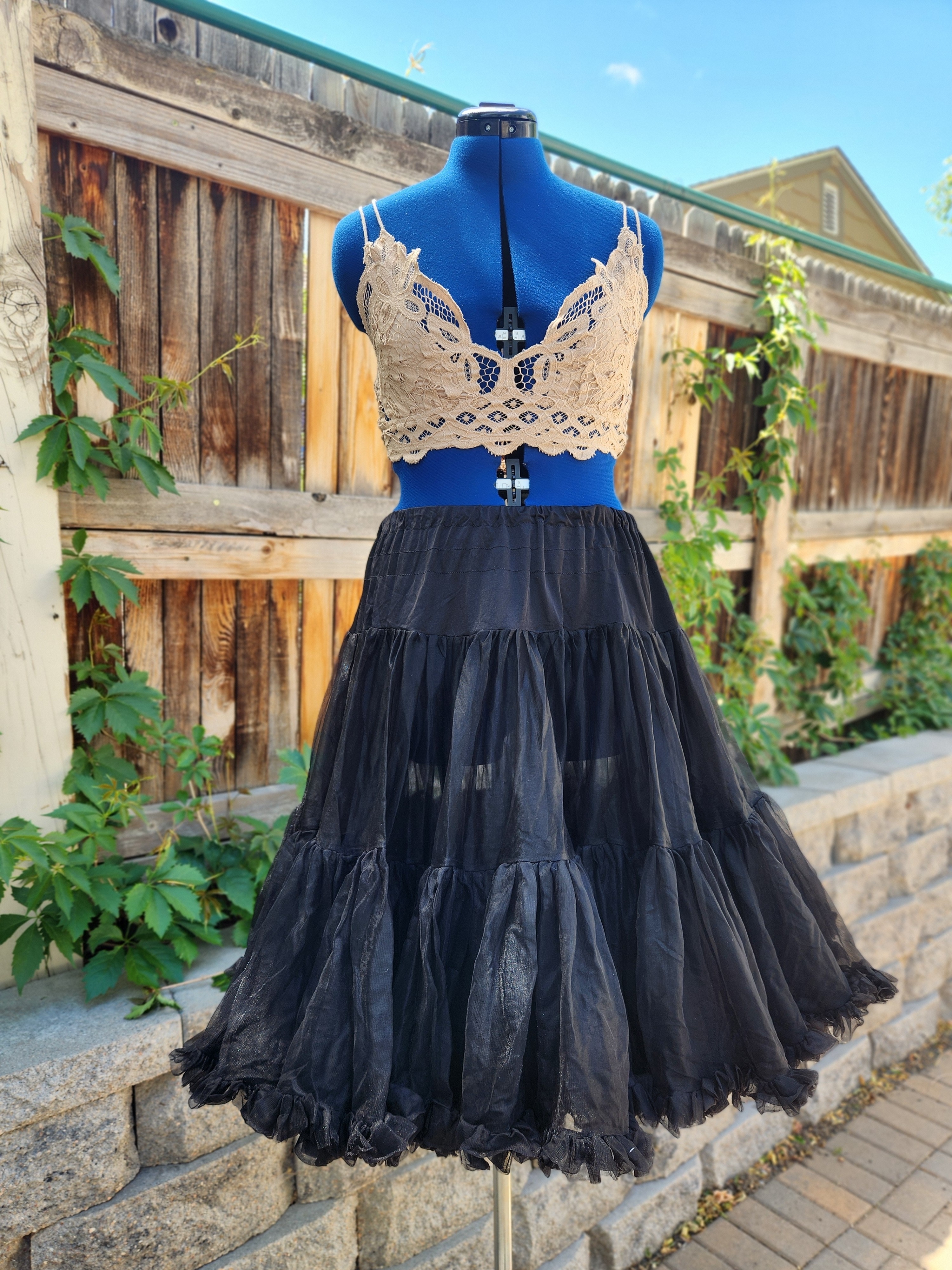 Malco Modes 835 Samantha Black Petticoat Fairygoth Crinoline Size Large